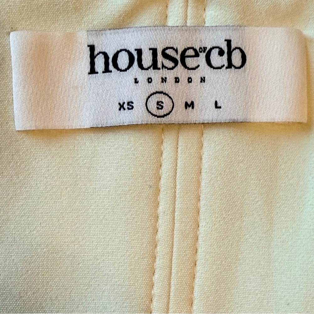House of CB Gene corset Top size S lemon yellow and floral print - Picture 2 of 14
